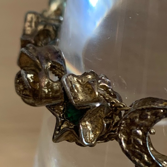 Vintage Victorian Revival Slide Charm Faux Pearl & Crystal Woman’s Bracelet - Picture 12 of 13